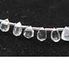 Natural Aquamarine Faceted Fancy Shape Tear Drops Briolette Beads Strand Length 8 Inches and Size 4mm to 6mm